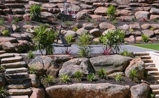 Moss Rock Retaining Walls